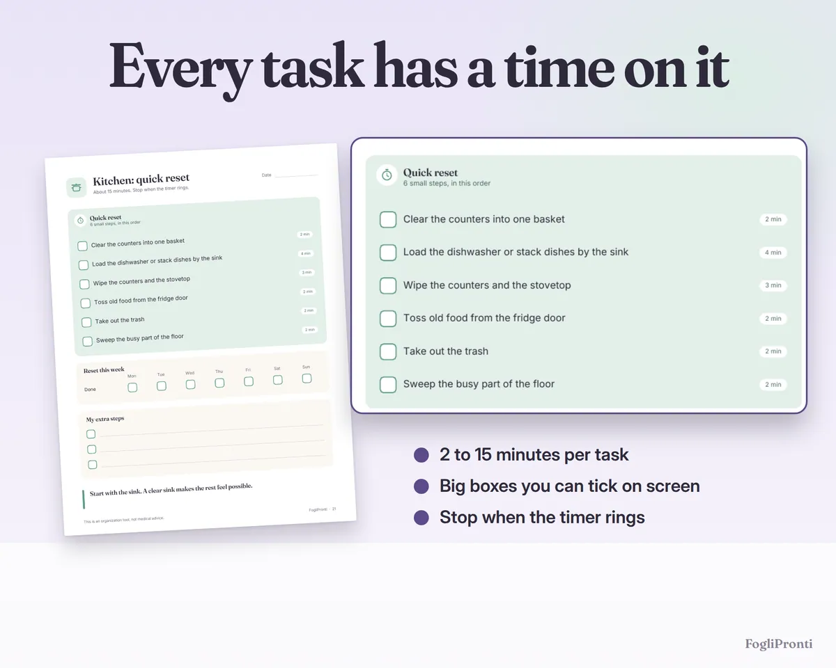 ADHD Cleaning Checklist Bundle, image 3