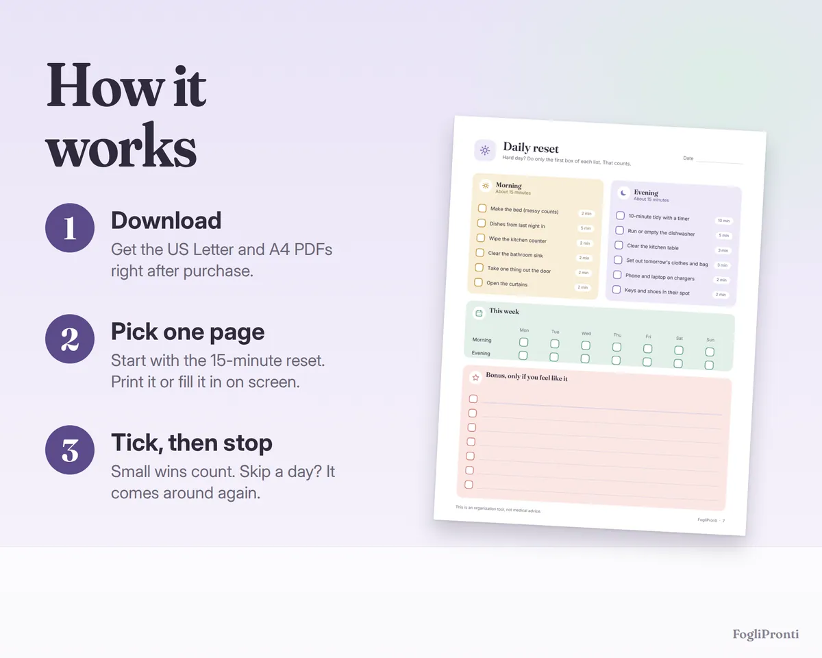 ADHD Cleaning Checklist Bundle, image 4