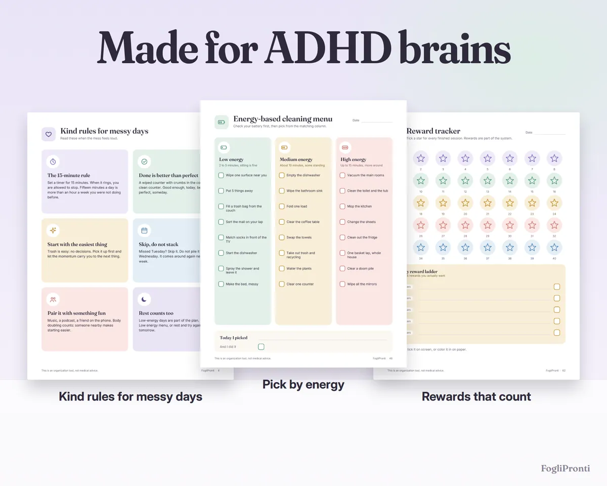 ADHD Cleaning Checklist Bundle, image 5