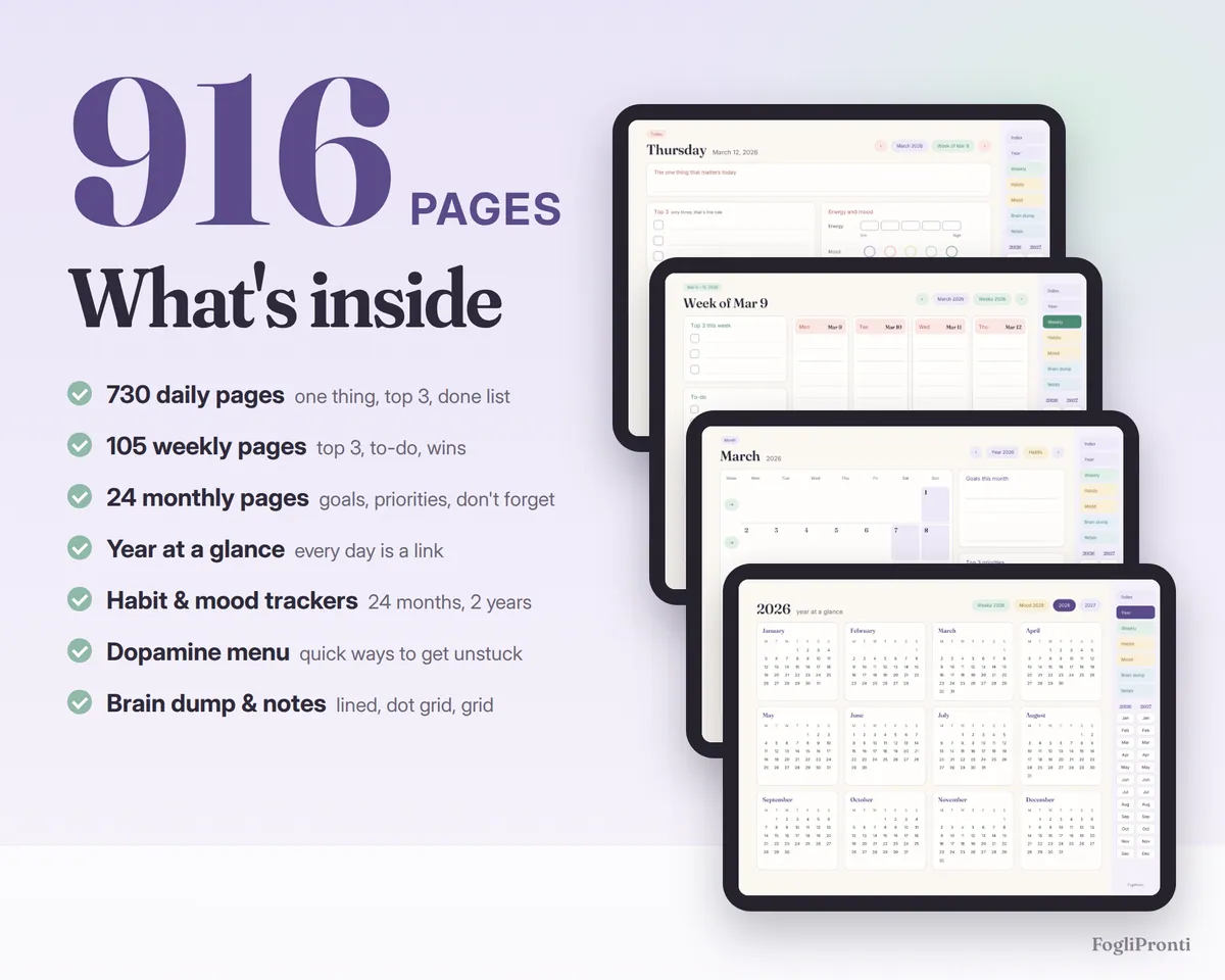ADHD Digital Planner 2026-2027, image 2