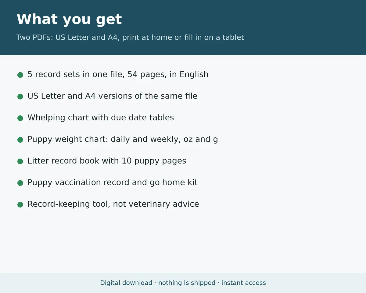 Dog Breeder Forms Bundle Printable, image 6