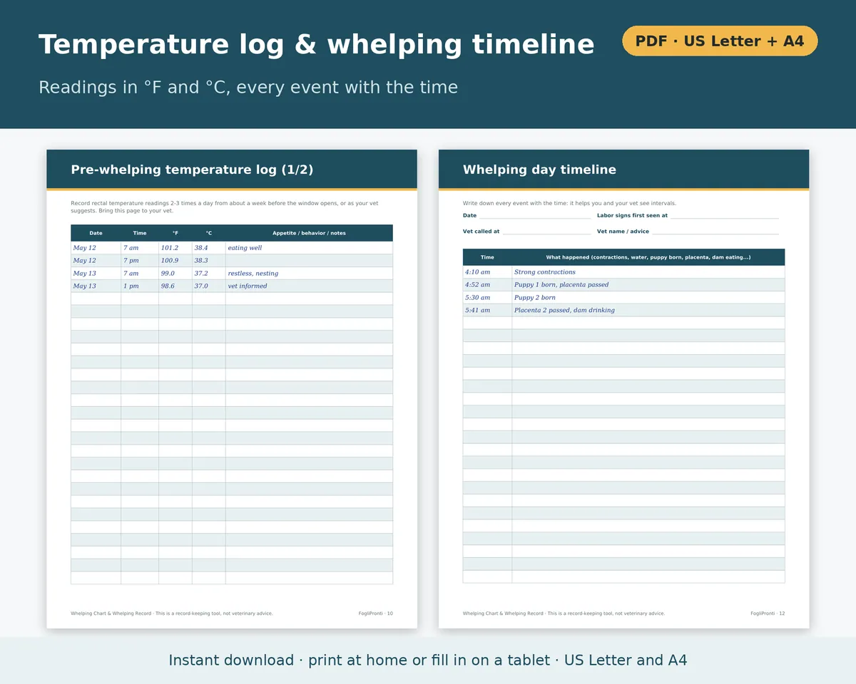 Whelping Chart Printable for Dogs, image 4