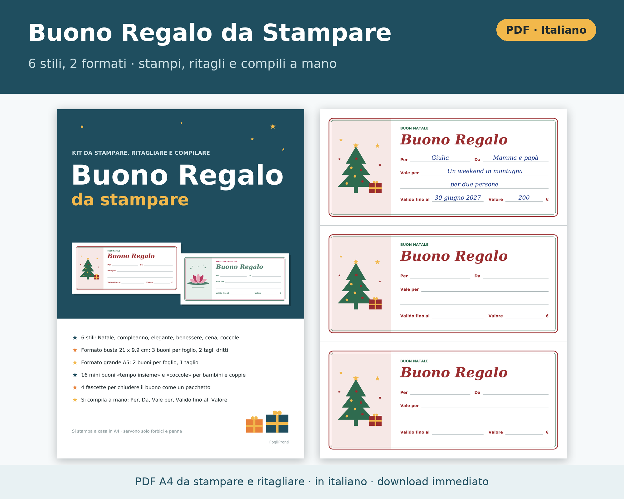 Buono Regalo da Stampare PDF