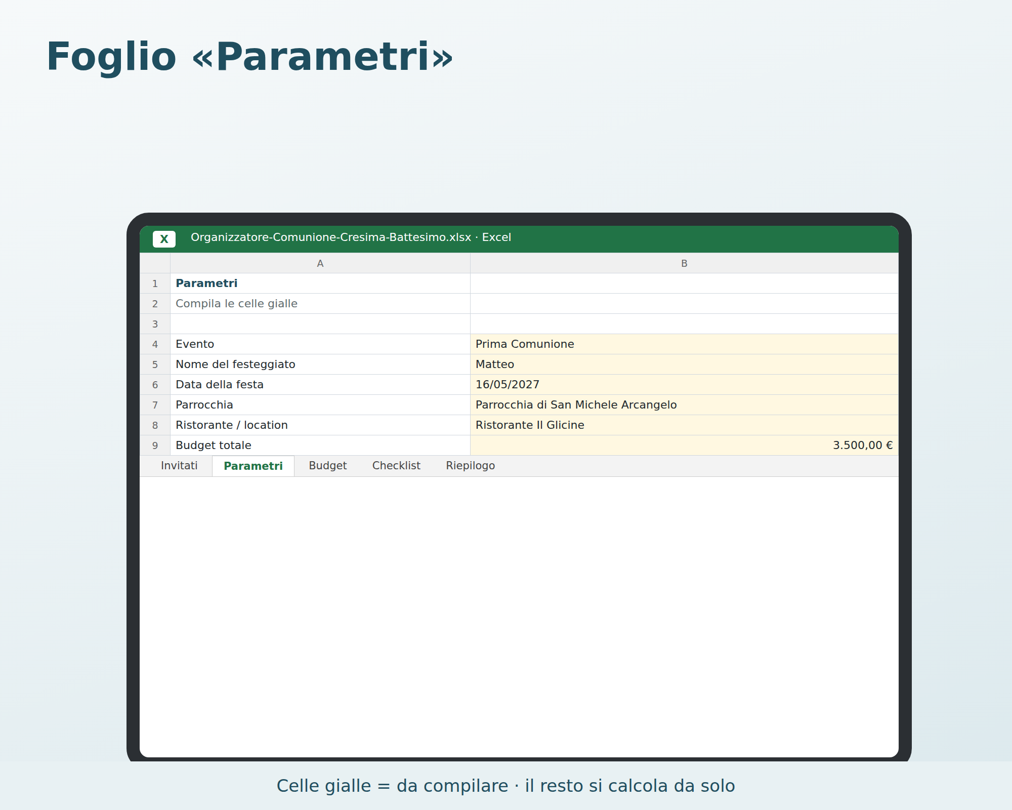 Cosa contiene Planner Comunione e Cresima