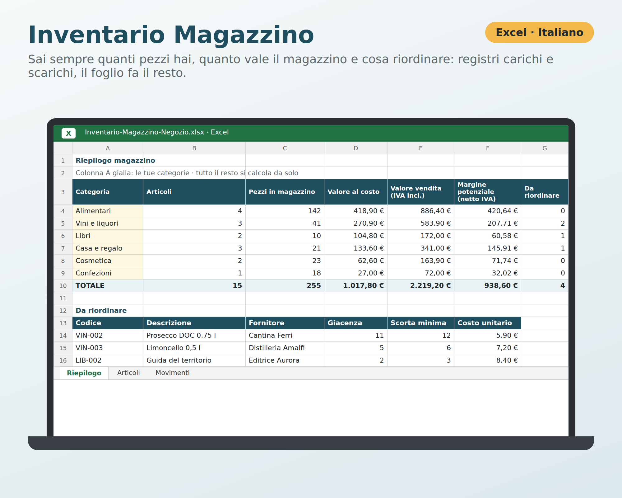 Inventario Magazzino