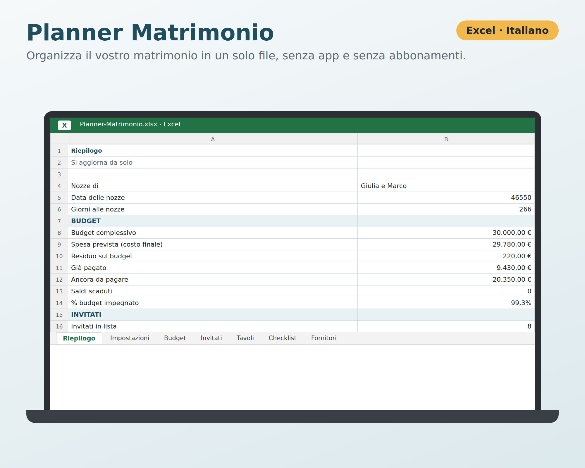 Planner Matrimonio