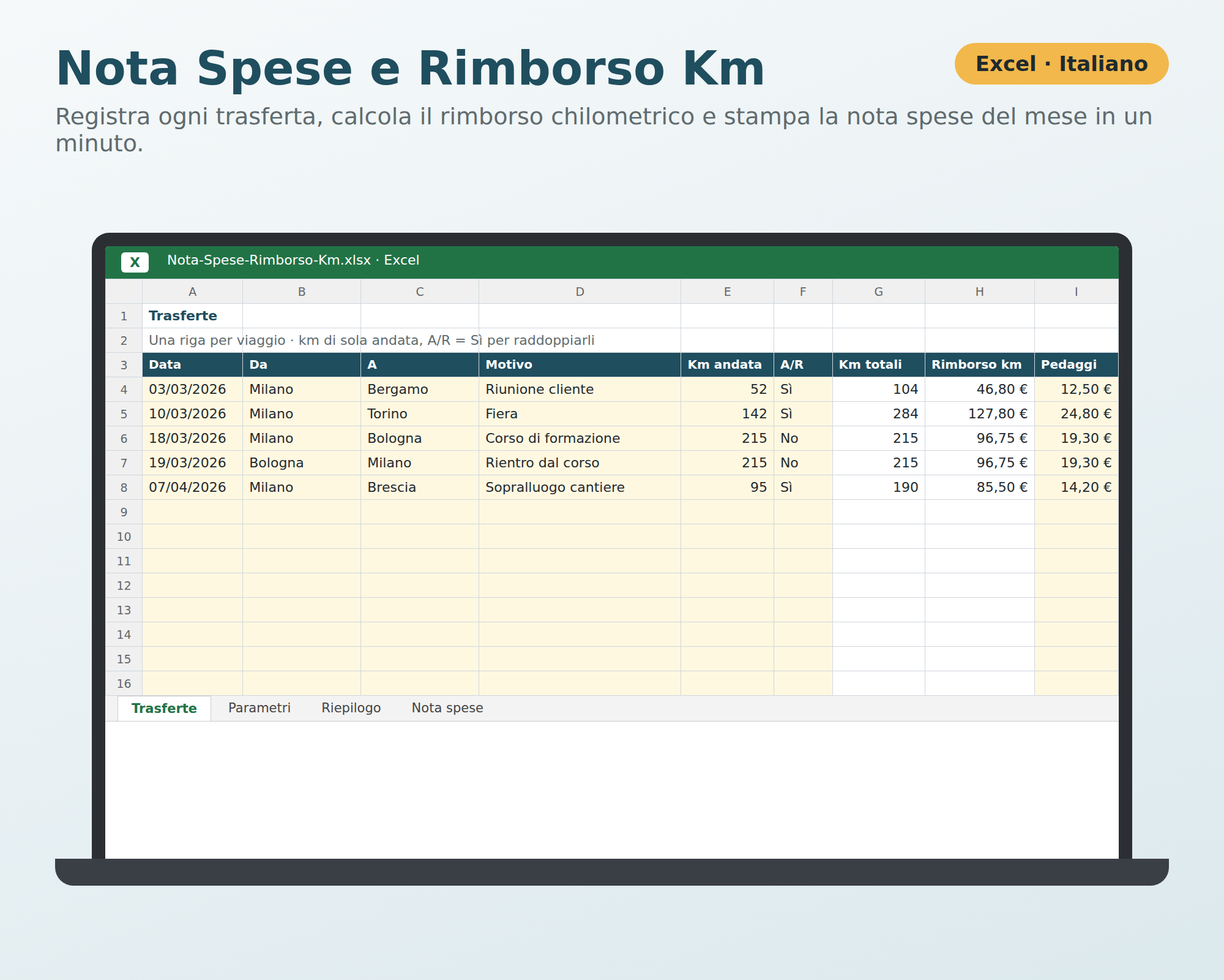 Nota Spese e Rimborso Km